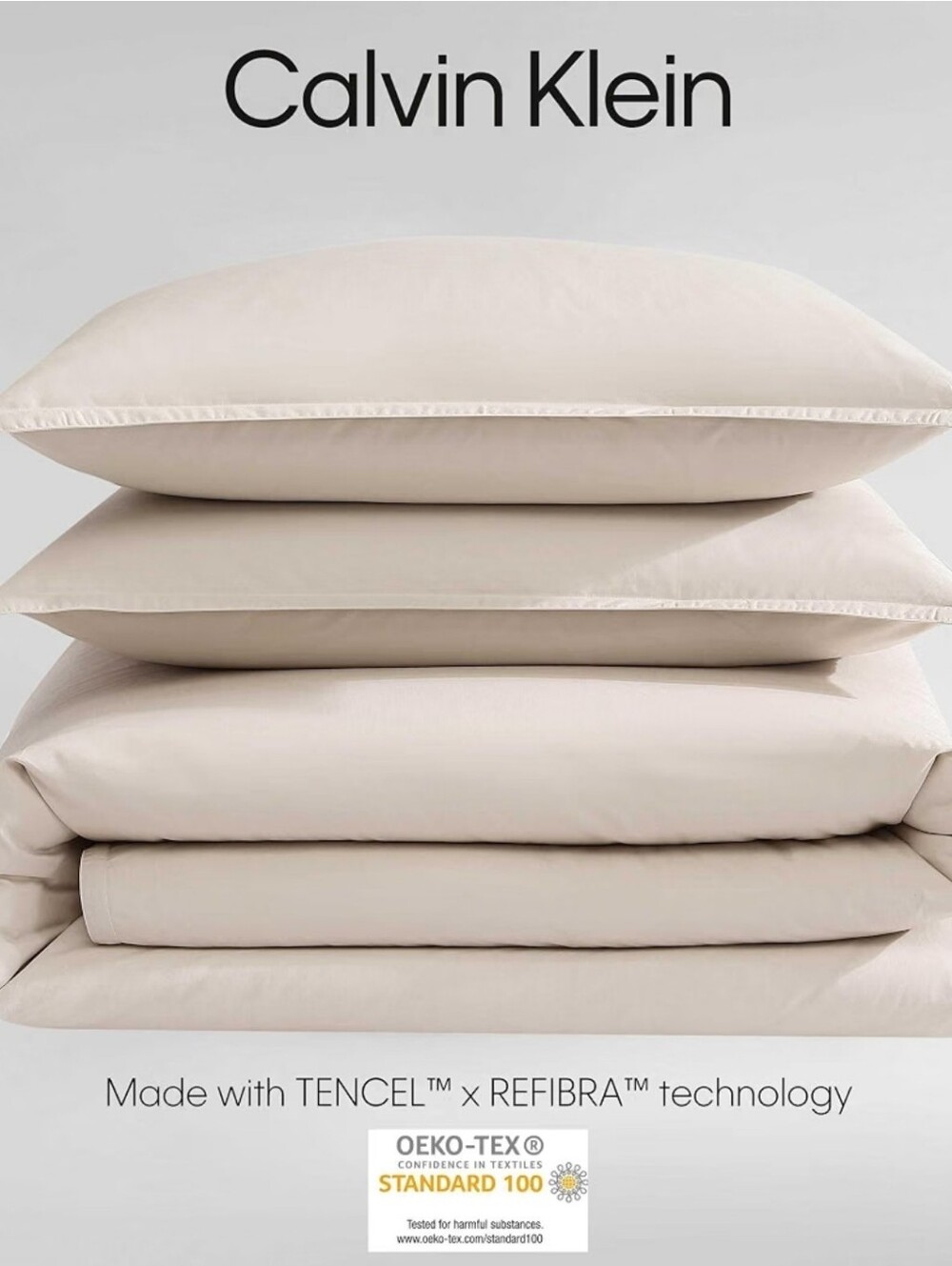 NEW! Calvin Klein - Queen Duvet Cover Set, Luxuriously Soft Percale Bedding